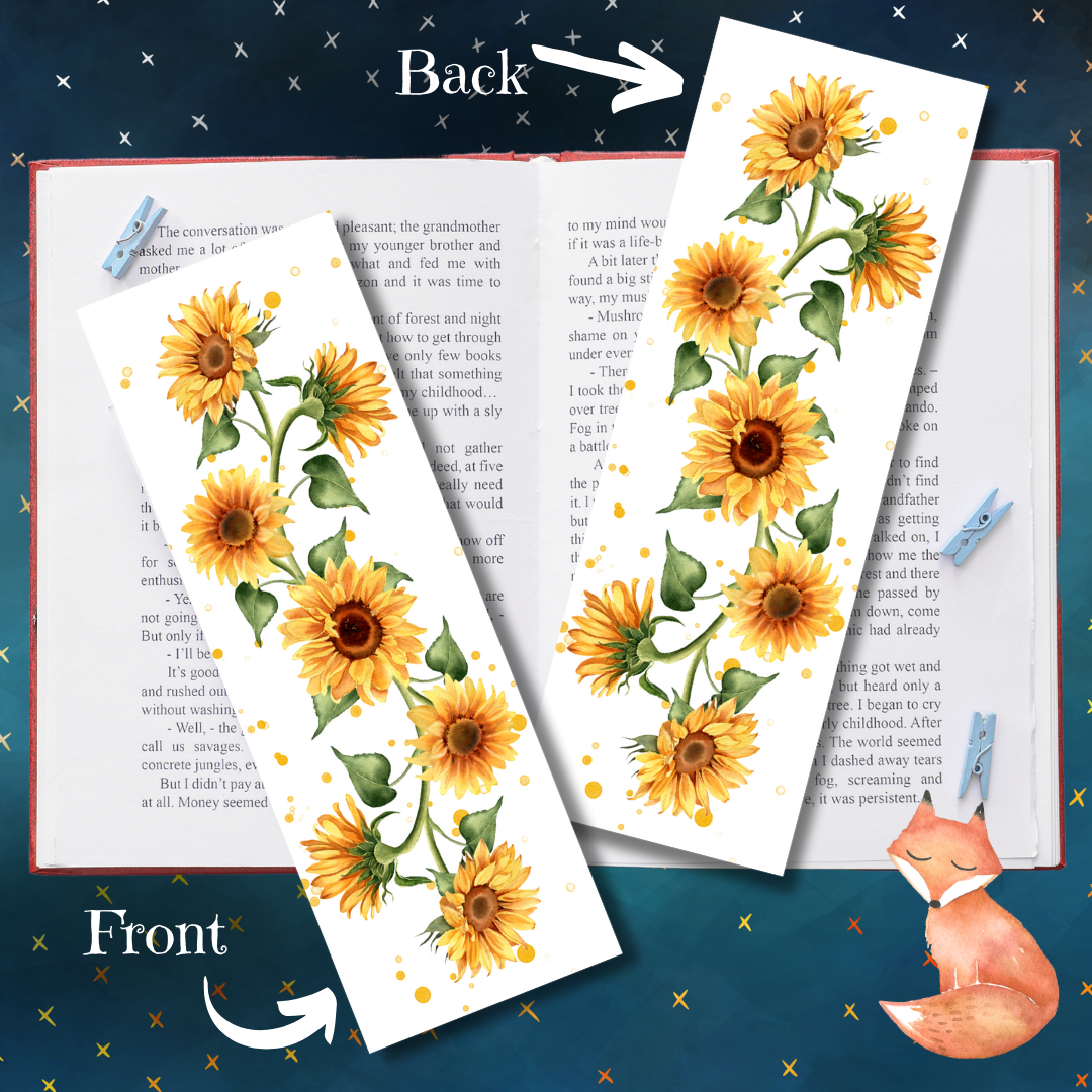 Sunflower Bookmark