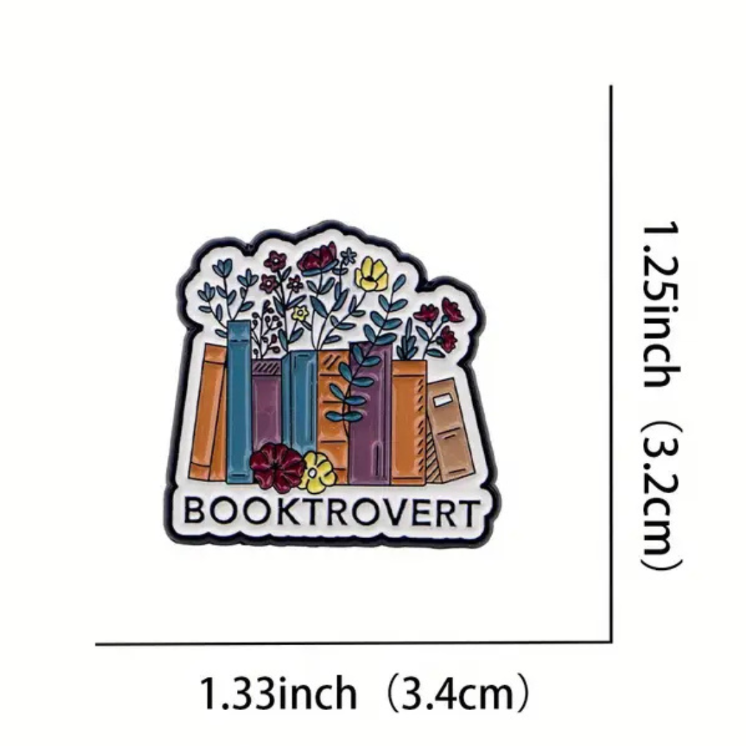Booktrovert Enamel Pin