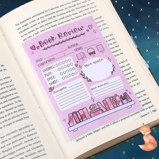 Book Review Sticky Note Pad