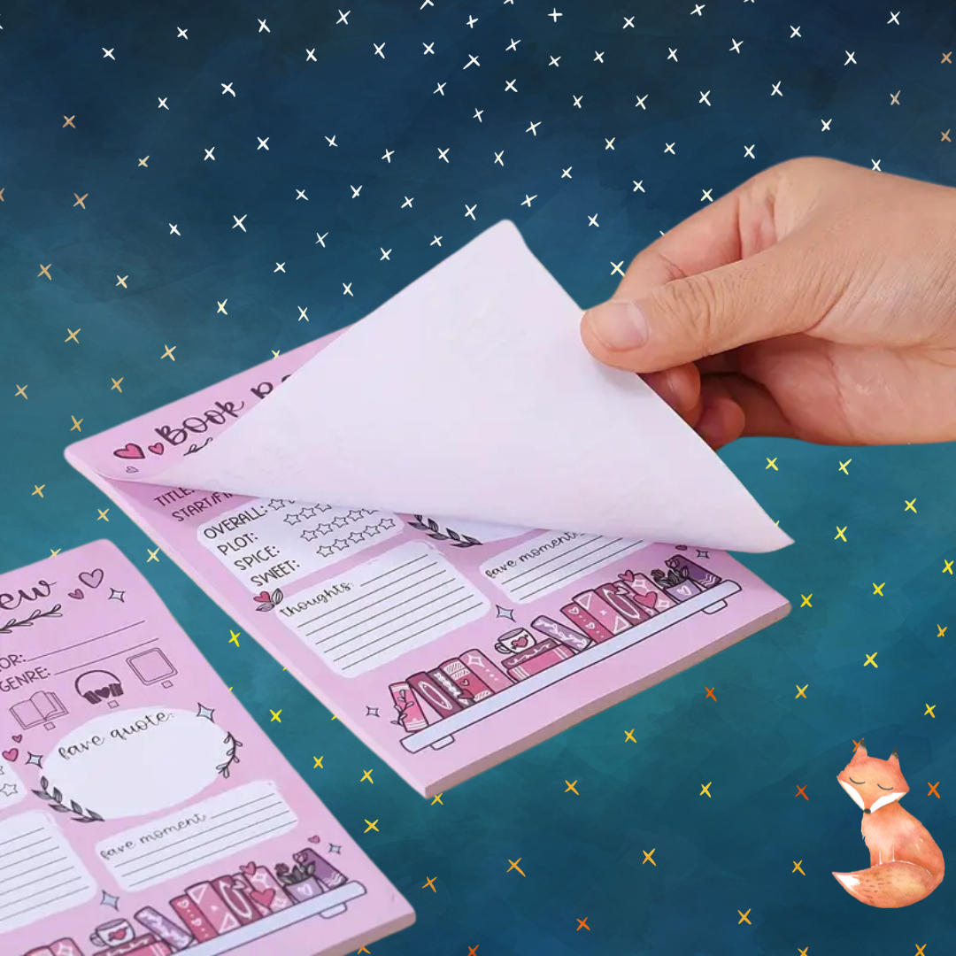 Book Review Sticky Note Pad