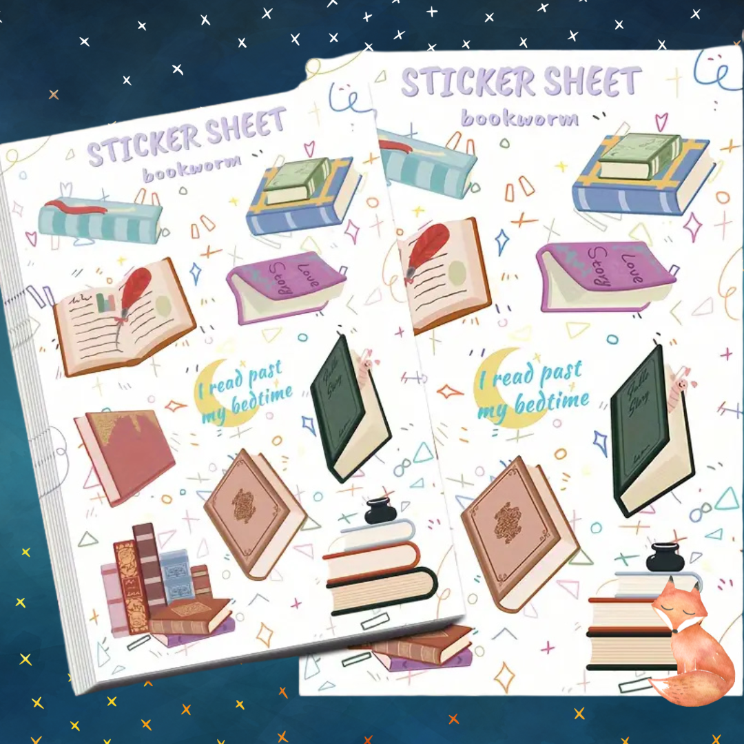 Book Lover Stickers Sheet