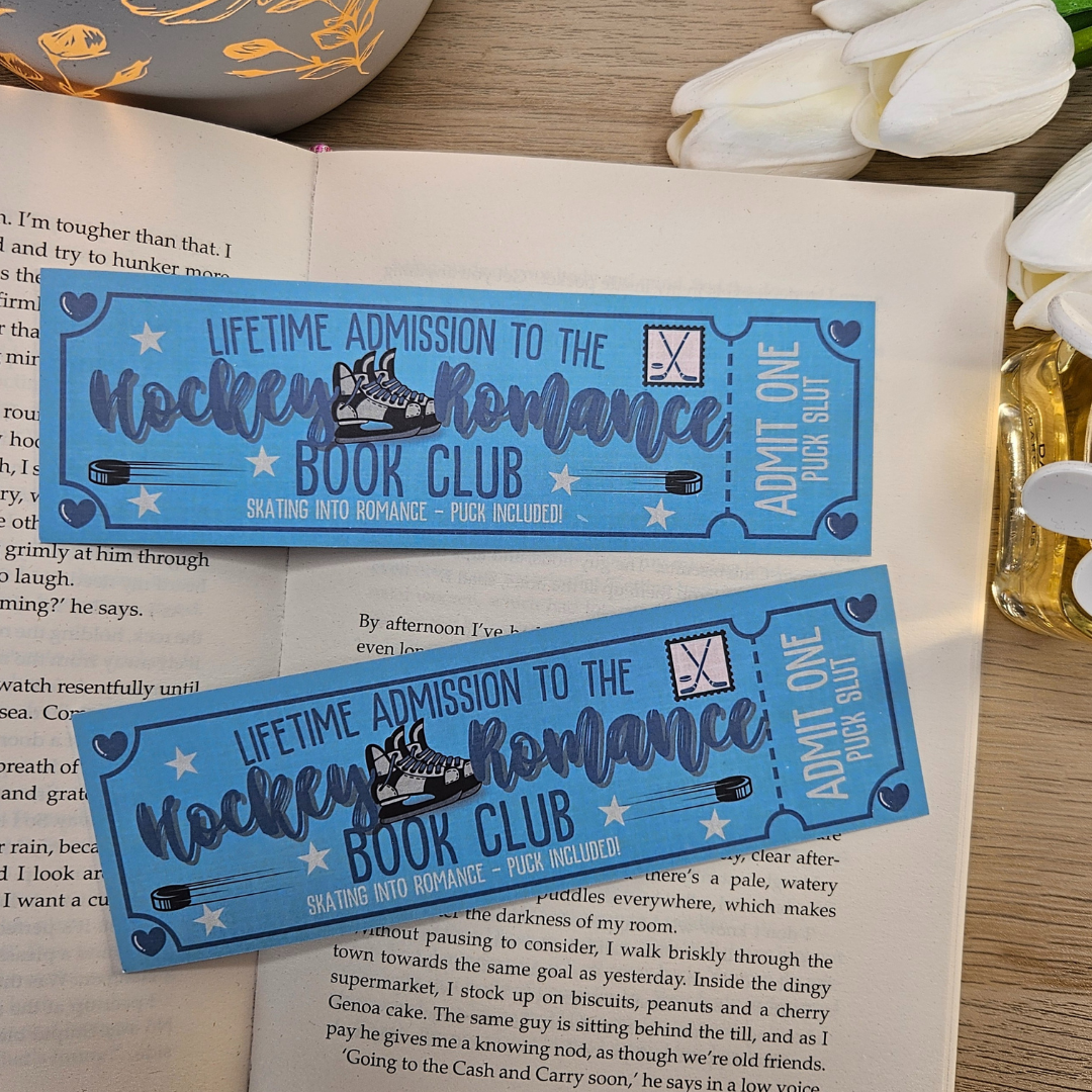 Hockey Romance Ticket Bookmark
