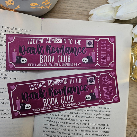 Dark Romance Ticket Bookmark