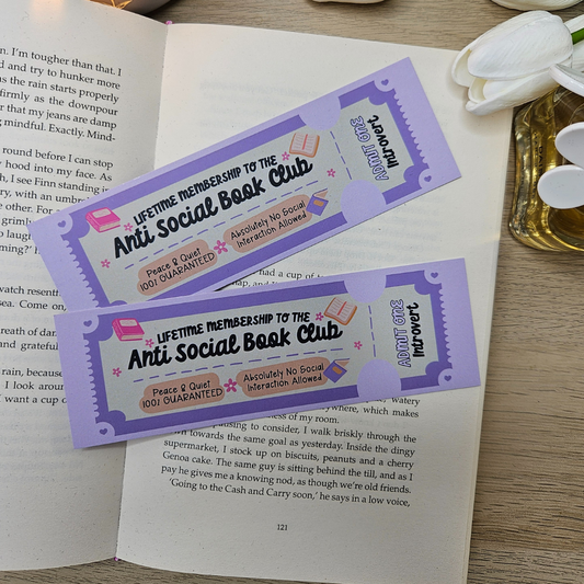 Book Club Ticket Bookmark