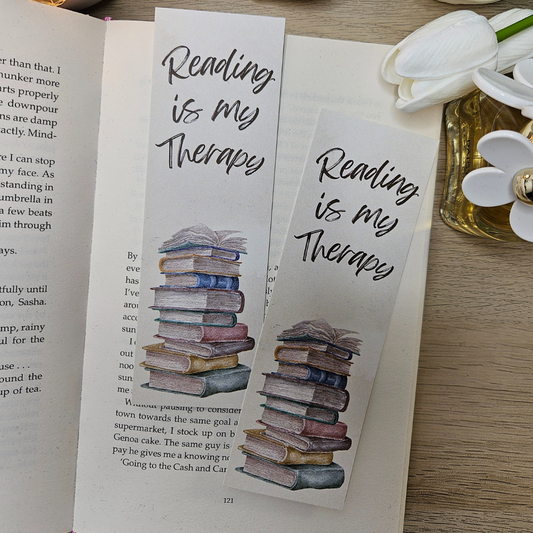 Reading is my Therapy Bookmark
