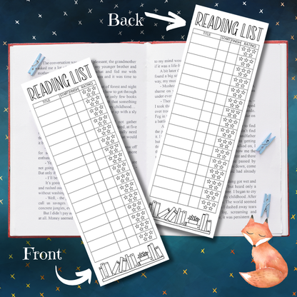 Reading List Bookmark