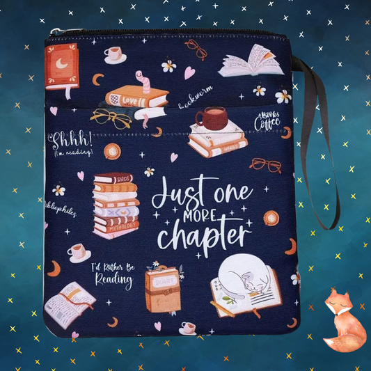 Just One More Chapter Book Sleeve Pouch