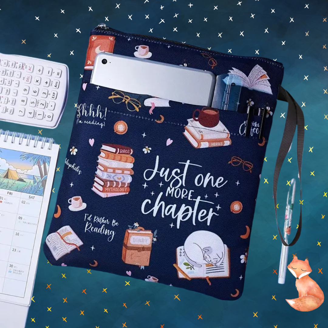 Just One More Chapter Book Sleeve Pouch