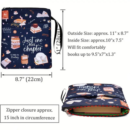 Just One More Chapter Book Sleeve Pouch